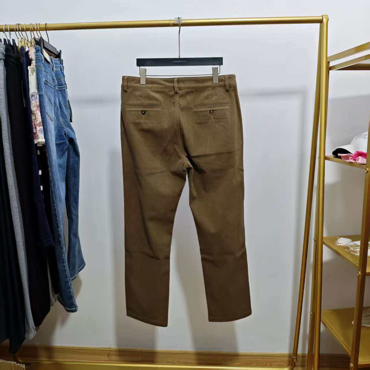 孤品样衣33码Polowalk男士美拉德风秋冬灯芯绒休闲裤直筒裤682 - 图0