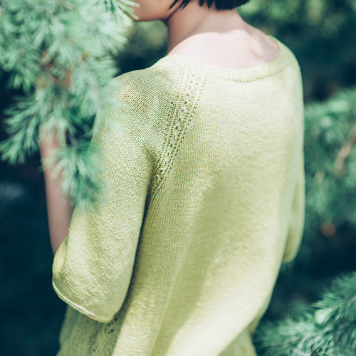 云团织NO.86闲云 云清中袖棒针衣 手工DIY毛线编织材料包含教程 - 图2