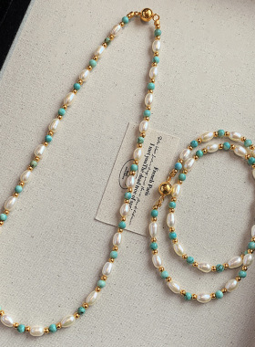 小众设计民族风天然珍珠项链多巴胺个性锁骨链高级感百搭颈饰