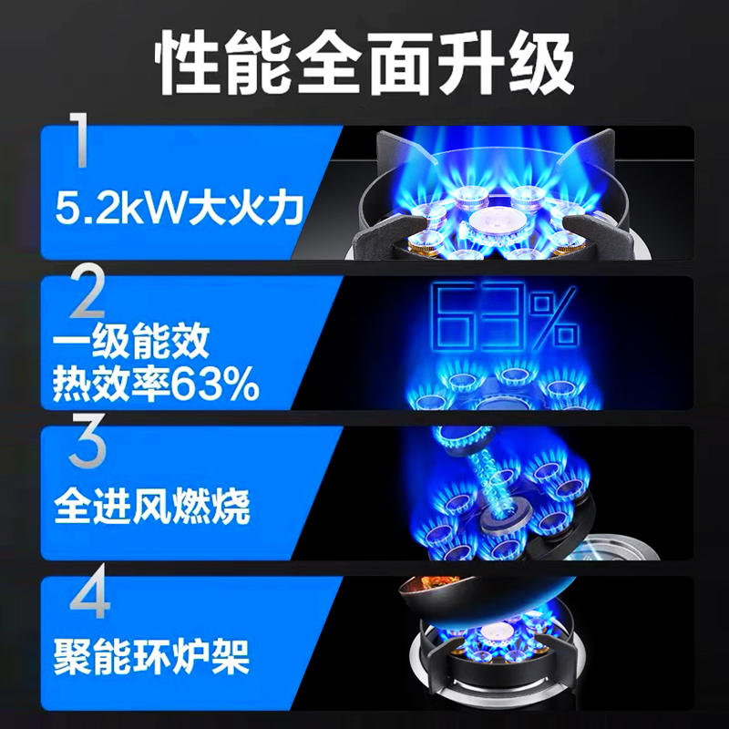 莱力斯煤气灶单灶家用猛火灶台式嵌入式熄火保护液化气天然气灶具