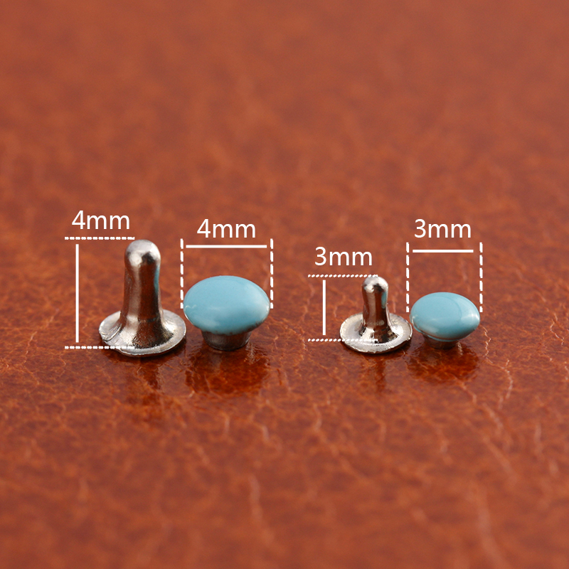 超小号铆钉3mm4mm 袖珍五金手工DIY皮革BJD娃用辅料 20套价 344 - 图0