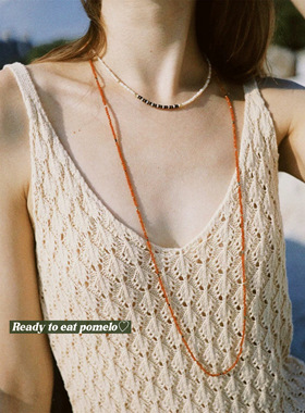 卡普里岛*彩色玉石水晶切面项链