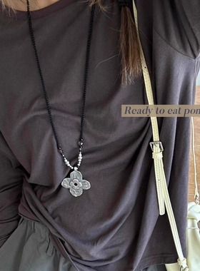 高版本自制picn繁花拉丝做旧项链