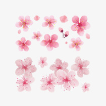 Ancient wind cherry blossom tattooed with eye corner tears mole mole small flowers Peach Blossom Lock Bone Flower with small and clear new red and cute tattoo sticker