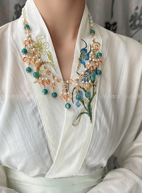 新中式琉璃珍珠软璎珞项链