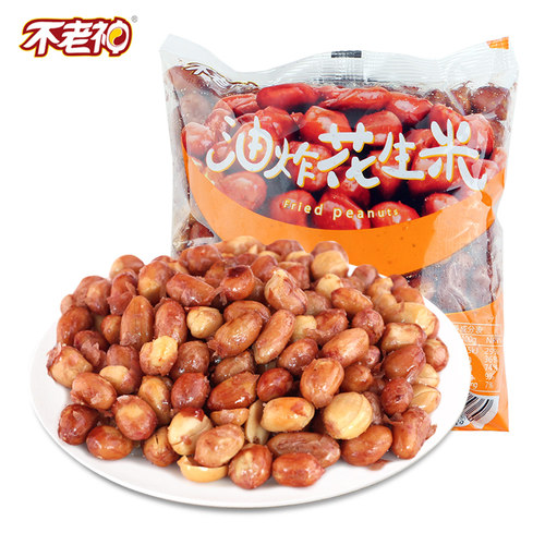 不老神香酥花生米油炸香脆红皮花生休闲零食下酒菜袋装 265g - 图0