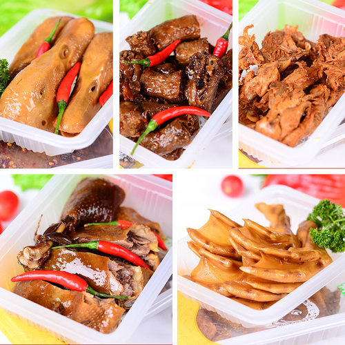 【不老神-锁鲜解鸭套餐1150g】香辣卤味组合休闲游戏即食零食小吃 - 图2