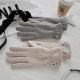 Women's autumn and winter cold-proof gloves with velvet and thickening