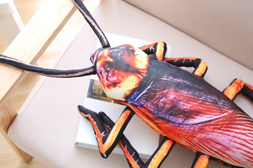 抖音网红创意仿真ins蟑螂小强抱枕毛绒玩具搞怪大号公仔玩偶娃娃 - 图2