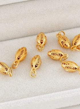 祢饰妮女铜包金保色久吊坠