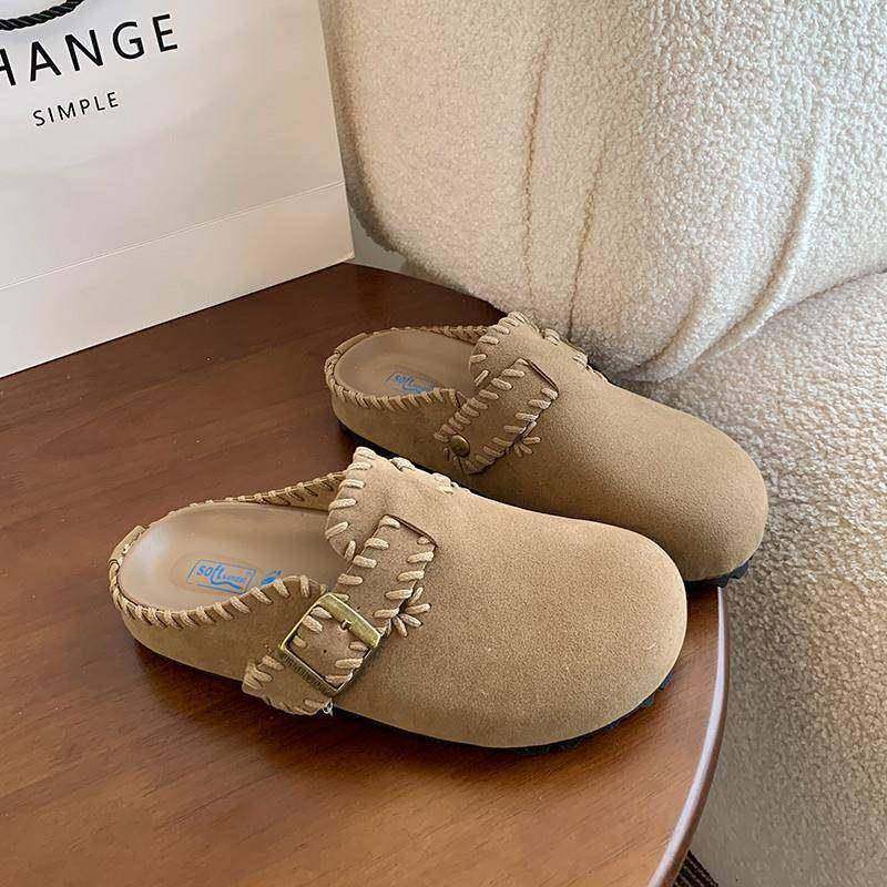 春季覆古百搭勃肯鞋女2026新款平底半拖厚底时尚增高外穿包0116z,淘宝优惠券,粉丝福利购,淘宝优惠卷