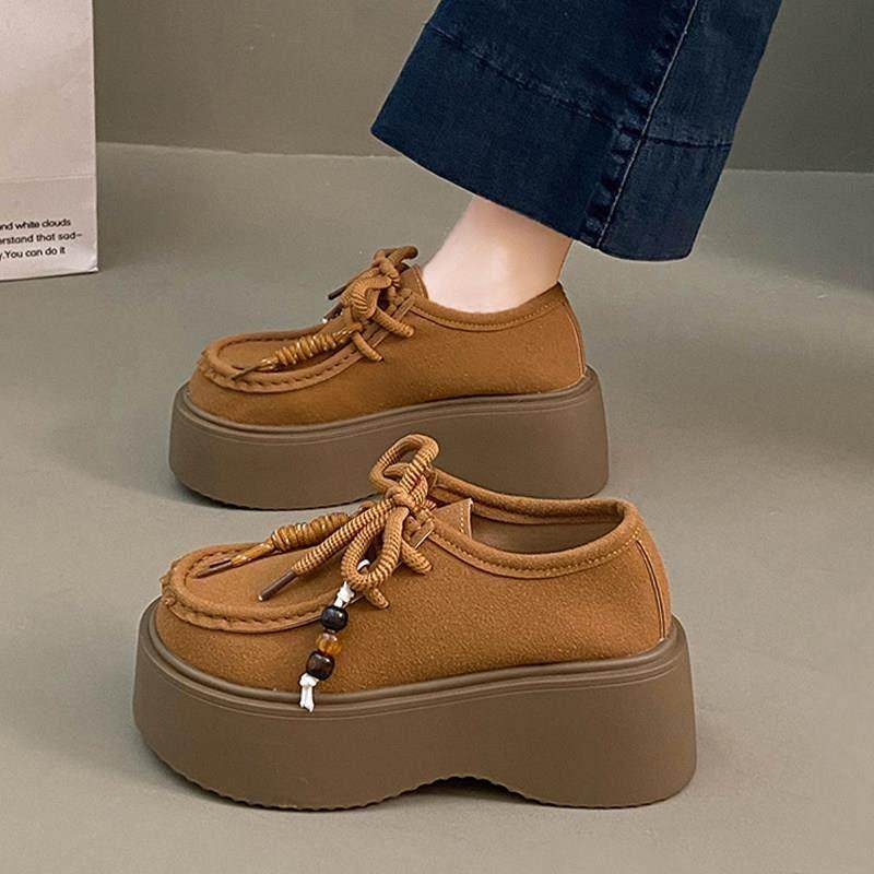 春季季厚底勃肯鞋女2026新款系带覆古一脚蹬松糕乐福鞋小个0116z,淘宝优惠券,粉丝福利购,淘宝优惠卷