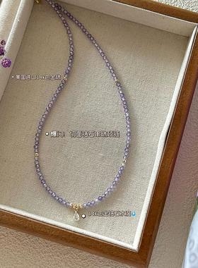 3mm极细小珠子精致锁骨链