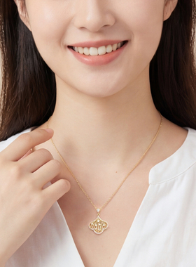 Annaya银杏叶项链轻奢高级感锁骨链节日礼物送女友