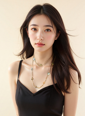 金色长款项链新款毛衣链轻奢小众