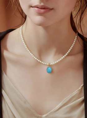 聪明扣天然石福豆项链吊坠