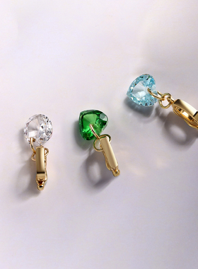 Annaya小红心项链吊坠彩色爱心转运珠挂饰配饰高级感情人节礼物女