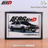 Японская голова текст D автомобиль AE86 Трехмерный магазин живописи.