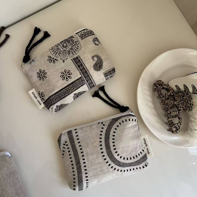 【素希布包】复古小众牛仔帆布零钱包迷你拉链小布袋口红耳机收纳,淘宝优惠券,粉丝福利购,淘宝优惠卷