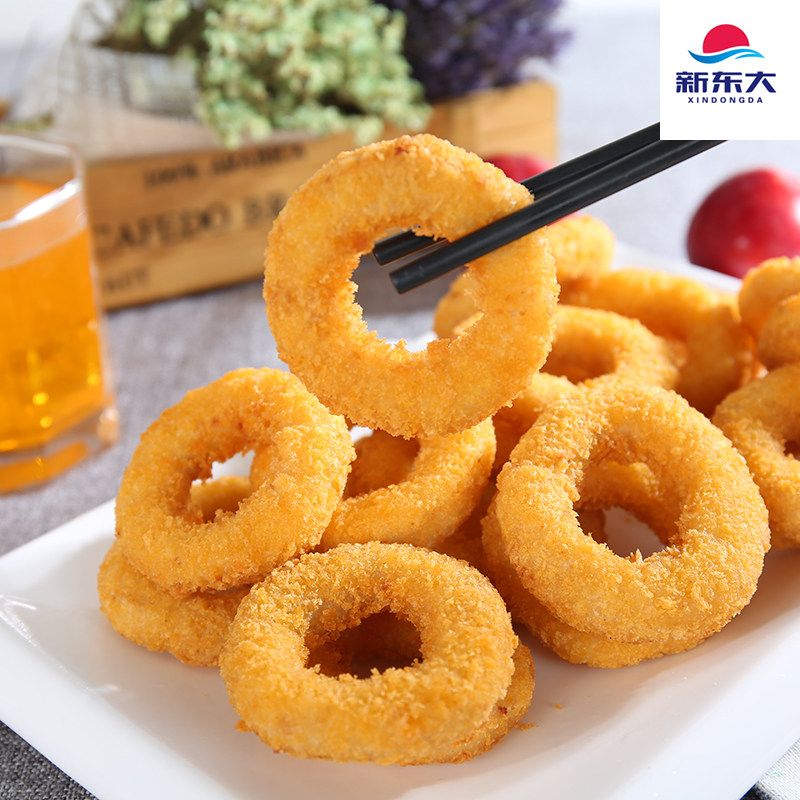 新东大劲爆洋葱圈冷冻家庭装半成品1kg 热品库 性价比省钱购