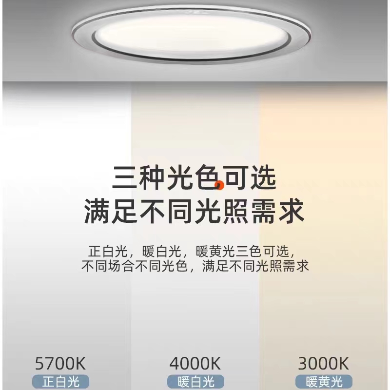 佛山照明led筒灯3.5寸5w客厅家用12w天花射灯6w嵌入式7.5开孔洞灯 - 图0