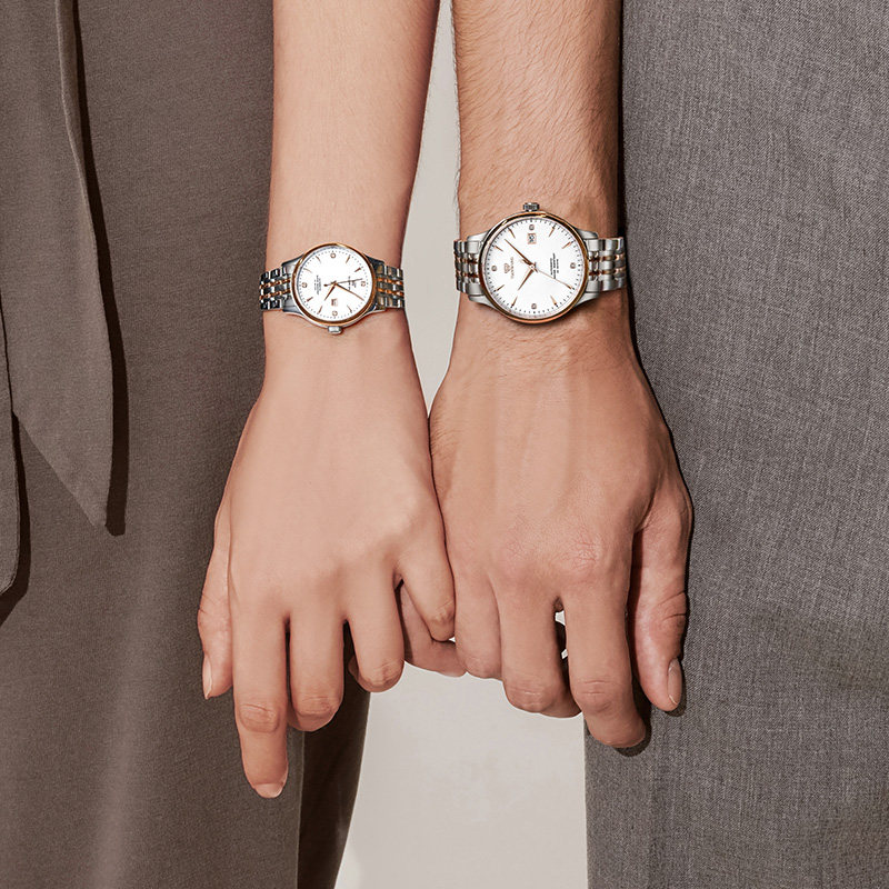 天王品牌手表正品防水自动机械表简约男表时尚情侣对表女式腕表