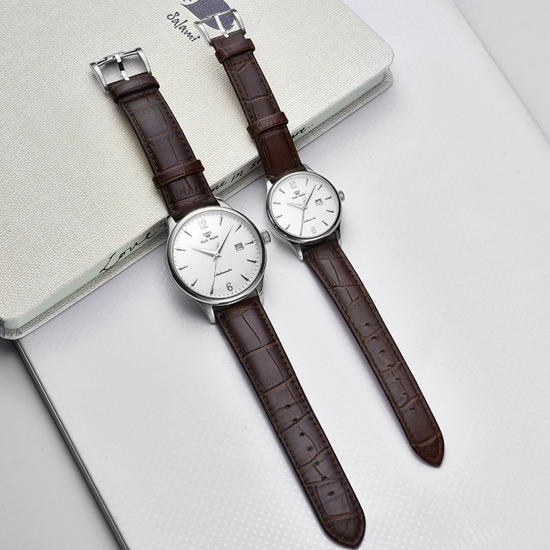 正品防水自动机械皮带休闲天王表 天王天唯雅国产腕表