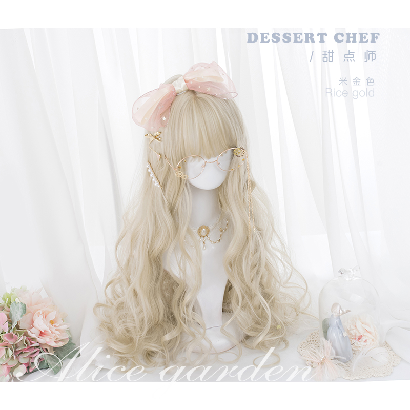 Alicegarden 原宿软妹Lolita「dessert chef」波浪卷长卷发假发女 - 图0