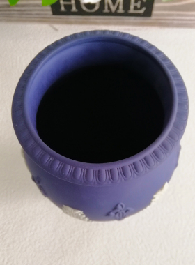 深蓝色客厅英国花瓶Wedgwood欧式