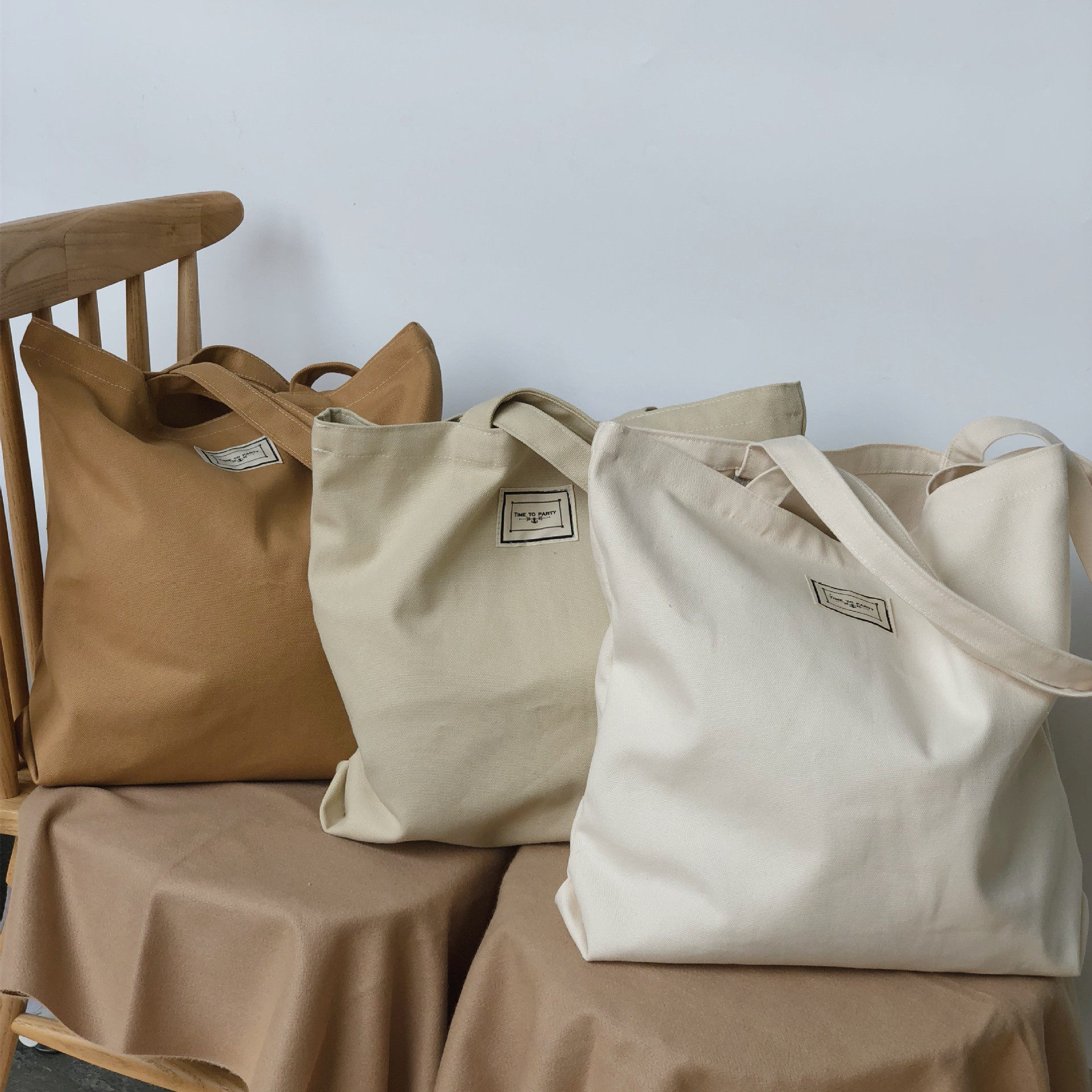 【YUU手作】文艺复古帆布包托特包加厚大容量原宿风单肩布袋书袋,淘宝优惠券,粉丝福利购,淘宝优惠卷