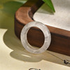 White ghost ring, crystal ring, plain ring, male and female couple ring, birthday gift for girlfriend