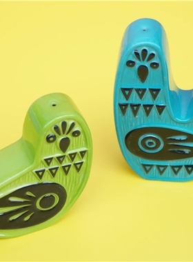 亏本清仓！JA彩色小鸟陶瓷调料罐出口美国设计师创意动物小摆件