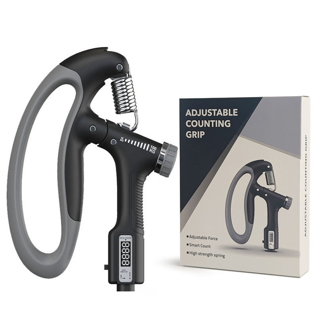 Electronic counting hand trainer fitness equipment 100kg adjustable arm strength device muscle wrist grip strength device