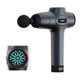 Vibrating massage gun with brush, muscle relaxation, fitness and sports equipment, fascia gun, deep stretching equipment, multi-functional