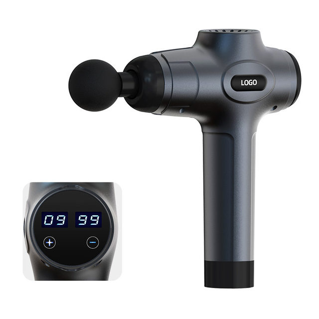 Vibrating massage gun with brush, muscle relaxation, fitness and sports equipment, fascia gun, deep stretching equipment, multi-functional