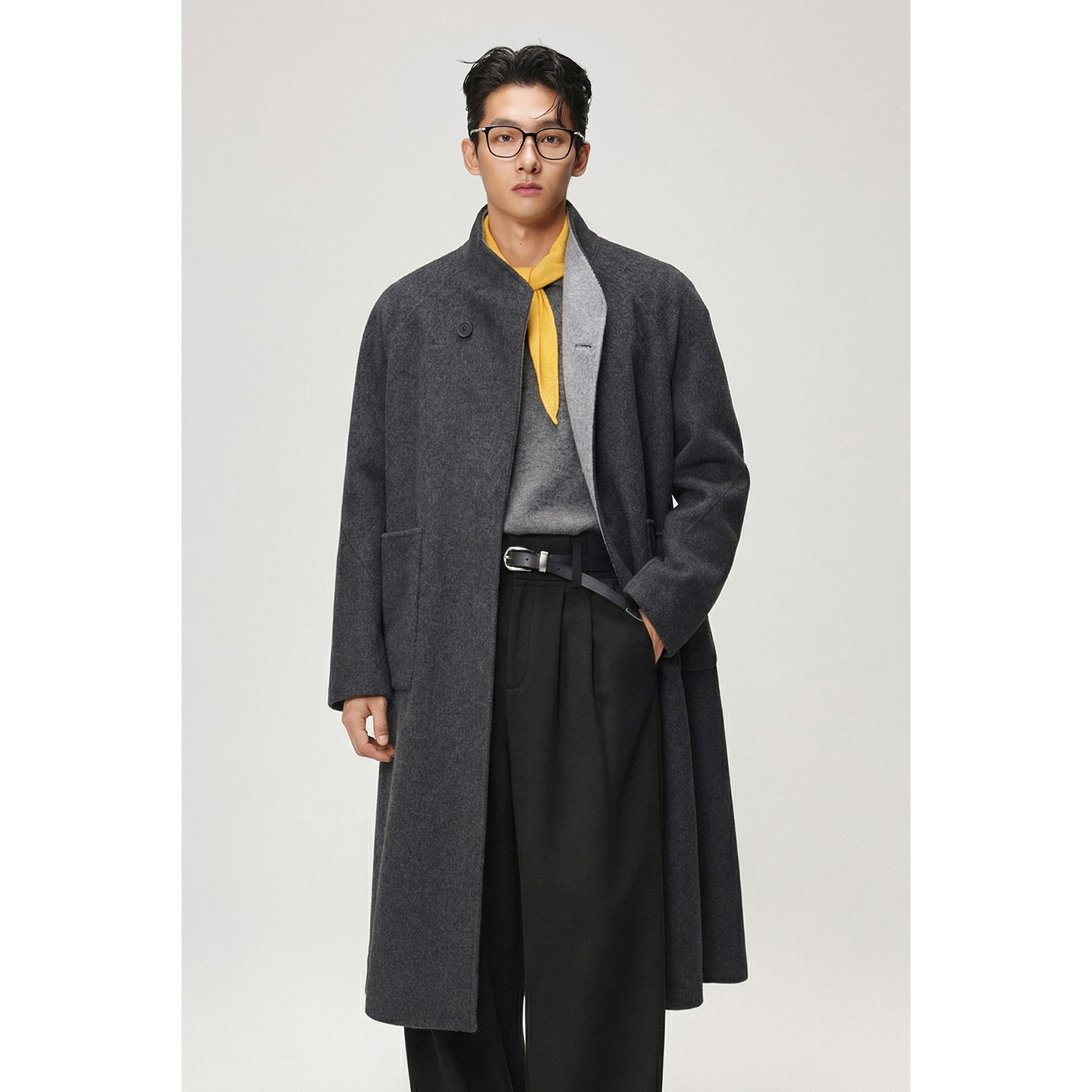 【储格】双色双面羊毛呢子大衣男中长款过膝外套两面穿加厚风衣,淘宝优惠券,粉丝福利购,淘宝优惠卷