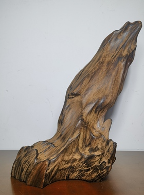 广西土沉香摆件自然随型风化木料根雕中式家居饰品药香果香味包邮