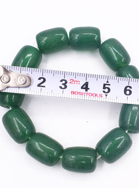 手链仿玉石圆形枣形手串玻璃手链复古女夏2元店地摊货源