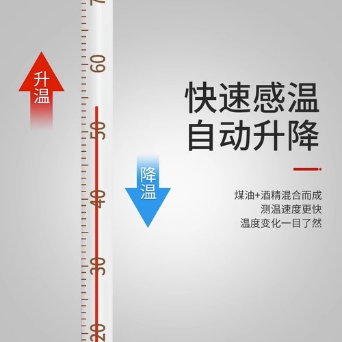 红水温度计测水温测量计水温计室内家用精准水银工业用实验室鱼缸