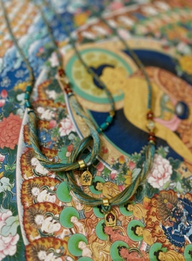 觉醒者系列—扎基拉姆招米原创独家纯手工毛衣链吊坠藏传纯银配饰