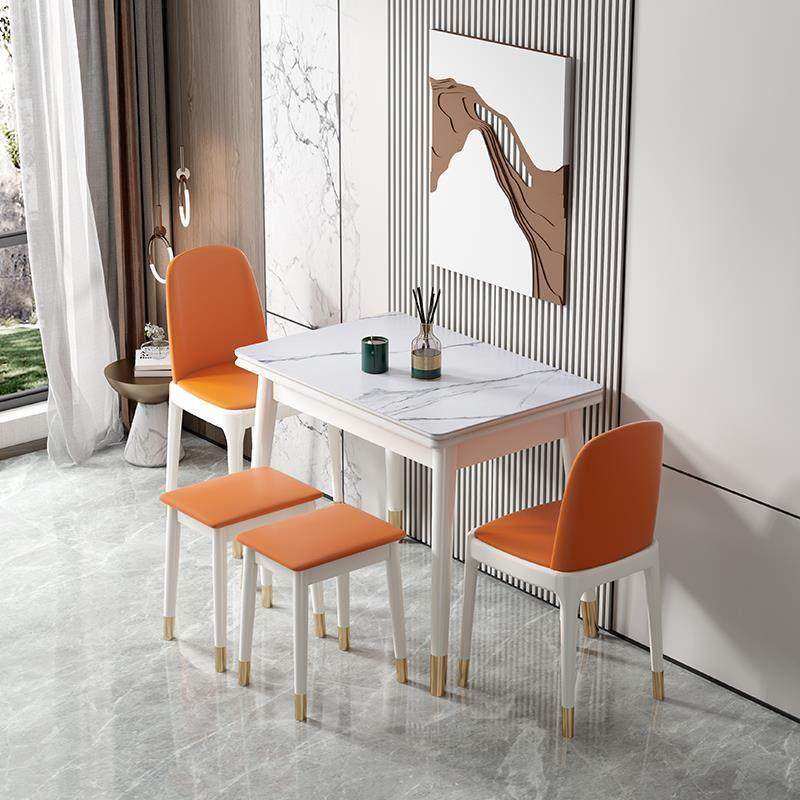 【香港包邮】可折叠式小户型岩板餐桌椅组合现代轻奢伸缩实木家用,淘宝优惠券,粉丝福利购,淘宝优惠卷