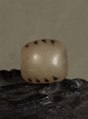 藏族用手工老地方玉佛头三通佛珠手串配饰男女挂件吊坠藏式