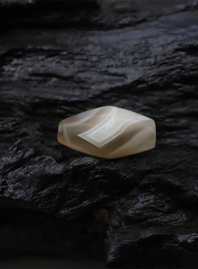 〓老〓精品千年天然白色缠丝玛瑙老珠子古珠手串项链配珠隔珠男女