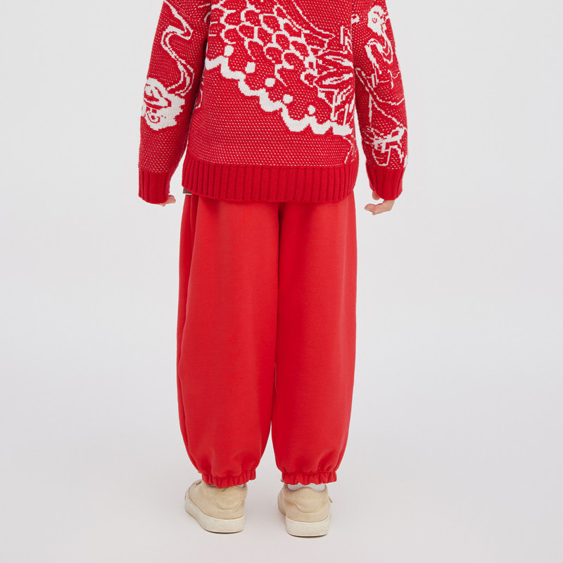 播broadcute童装裤子2024春季新款新年系列男女童休闲裤KER1K927