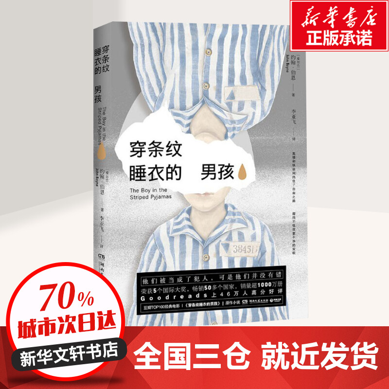 穿条纹睡衣的男孩 (爱尔兰)约翰·伯恩(John Boyne) 著 李亚飞 译 外国小说文学 新华书店正版图书籍 湖南文艺出版社 - 图0