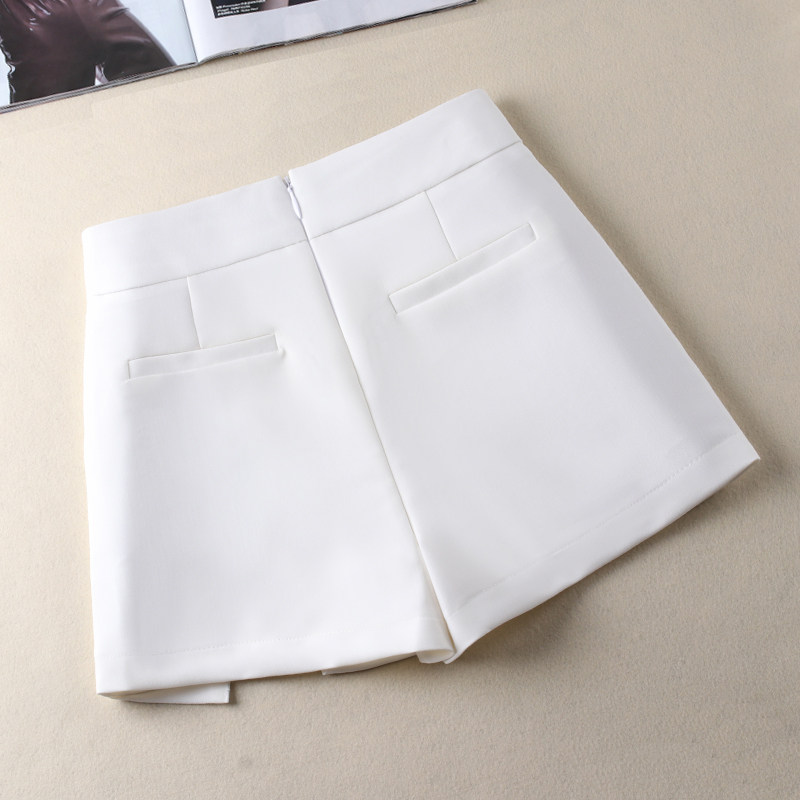 白色高腰裙裤春季2022新款西装裤裙 佐帕莎休闲裤