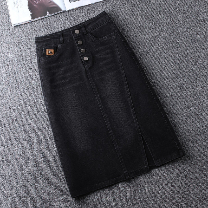 2022年春夏新款高腰中长款牛仔裙 佐帕莎半身裙