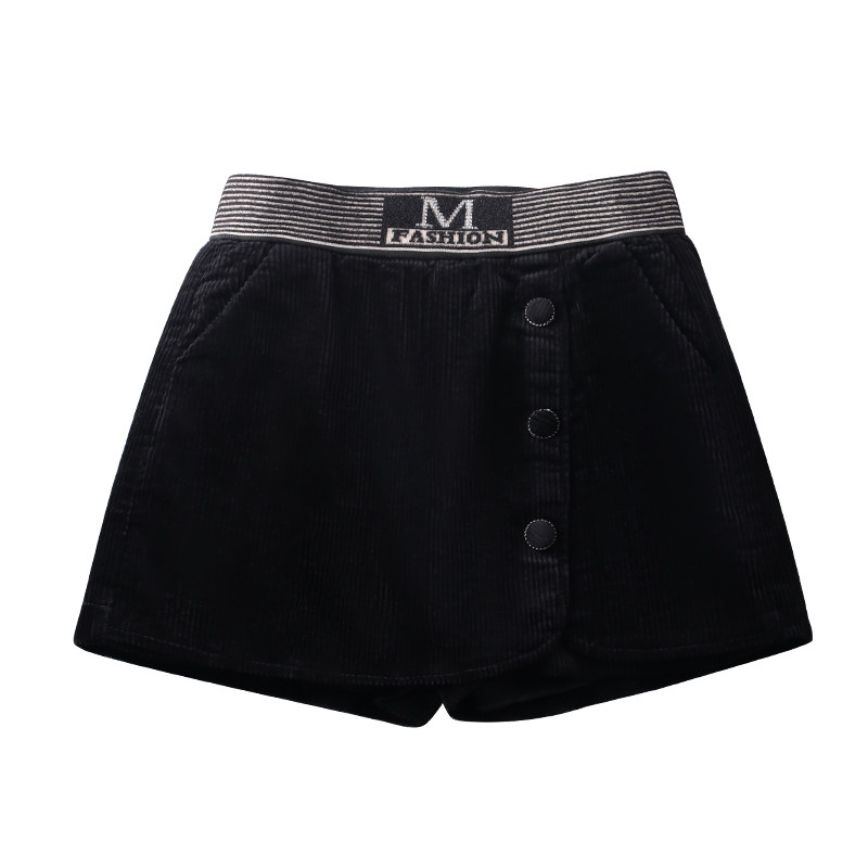 松紧高腰灯芯绒裙裤女短裤2021裤裙 佐帕莎休闲裤