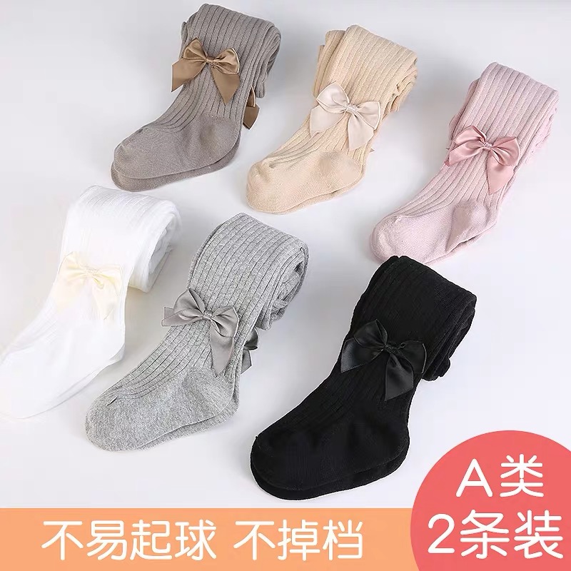 乔治童话旗舰店女童打底裤春秋款夏季薄款外穿纯棉儿童连裤袜女宝宝婴儿连体袜子0