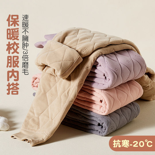 女童校服神器保暖棉裤冬季加绒加厚学生裤子中大童内穿儿童打底裤
